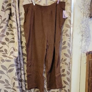 Chic Brown Wide Leg Women's Pants